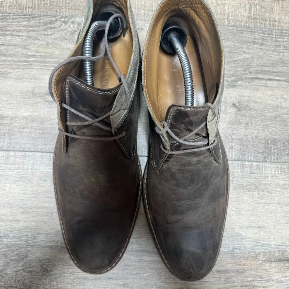Cole Haan Welt Brown Leather Chukka Boots Men's Size 10.5